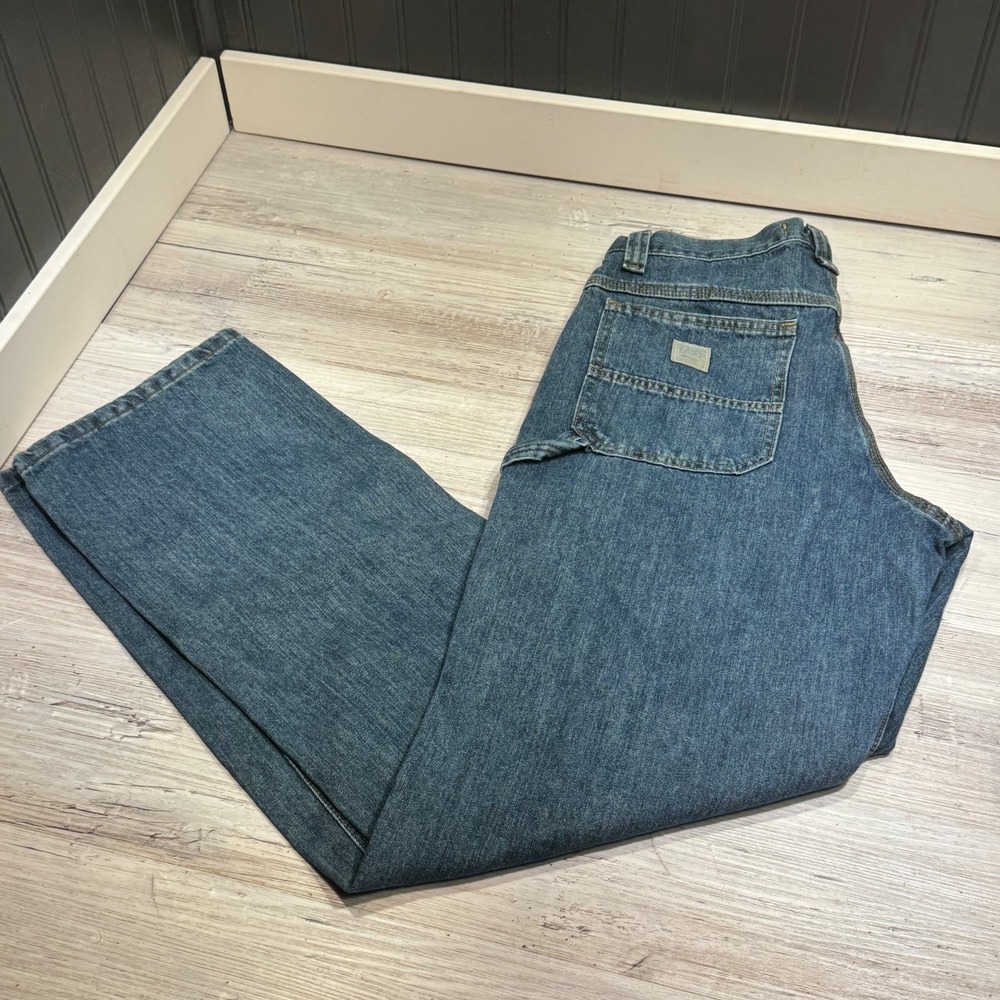 Lee Men's Dungarees Straight Leg Loose 32x34 Cargo Carpenter Denim Jeans 2877931